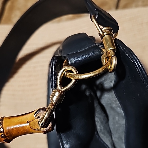 GUCCI Authentic RARE Bamboo 3way Handle Shoulder Bag Handbag Crossbody - Picture 11 of 12